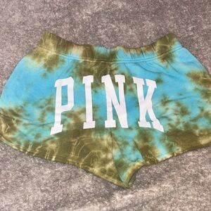PINK Victoria's Secret Blue and Green Athletic Shorts